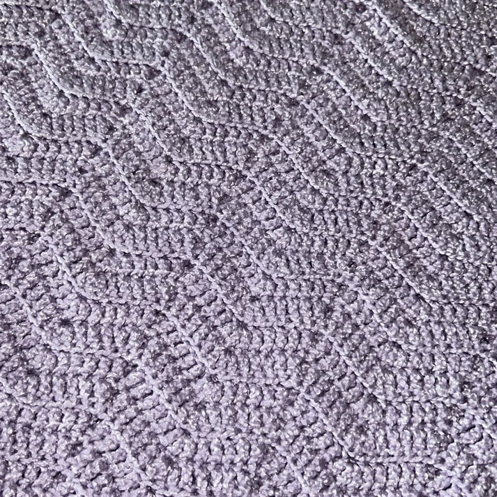 Lilac Crochet Baby Blanket